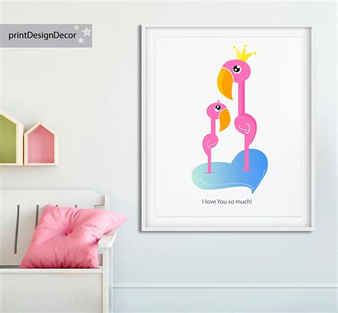 Flamingo Baby Animal Nursery Prints Baby Wall Art Printable | Etsy