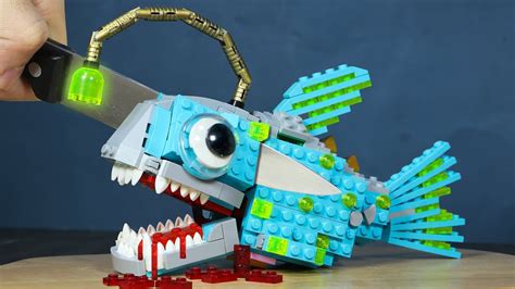 The LEGO Deep Sea Monster: ANGLER FISH | Cutting Skills | Stop Motion ...