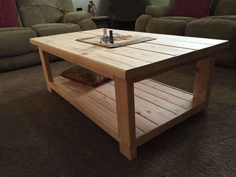 2x4 base with 2x6 top rustic coffee table. #ReclaimedWoodCoffeeTable | Coffee table farmhouse ...
