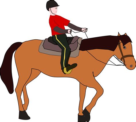 Clipart - Horse Riding Lesson