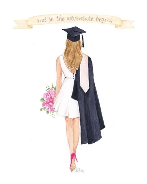 Graduation Gift Print Graduation Day Art Gift Graduation Card Fashion ...