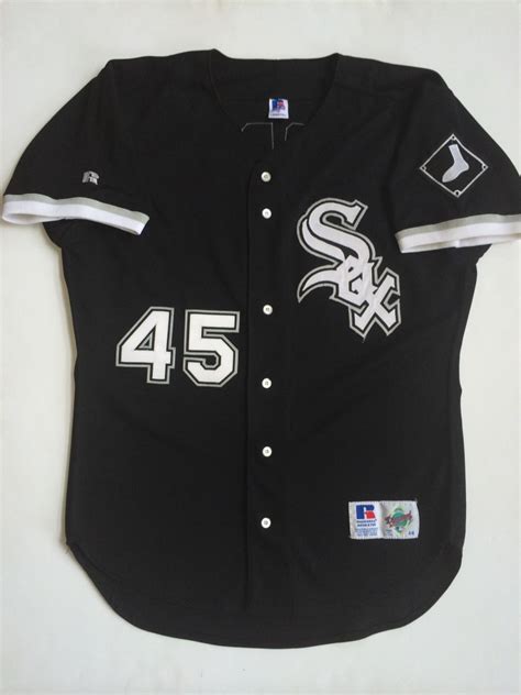 chicago white sox 45 jordan black throwback jersey