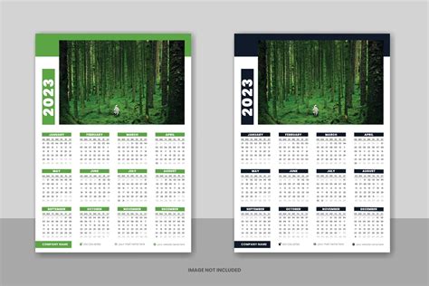 Modern Wall Calendar 2023 Template by Pixeness on Dribbble