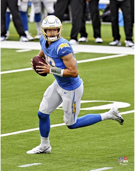 Justin Herbert Los Angeles Chargers Unsigned Powder Blue Jersey ...