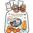 Kawaii Fruit Planner Stickers: Orange Bunny Carrots - Kawaii Depot
