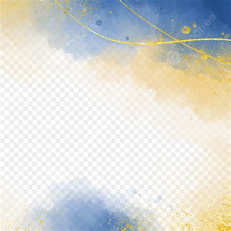 Gold Gradient Border Hd Transparent, Gradient Blue Gold Powder Water Color Border, Gradient ...
