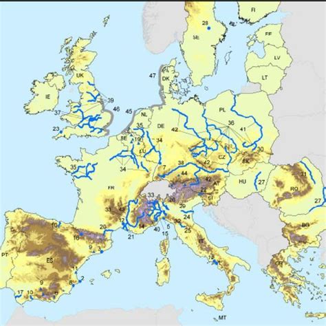 Topography-based Flood Hazard Map of Europe. Elevation difference... | Download Scientific Diagram