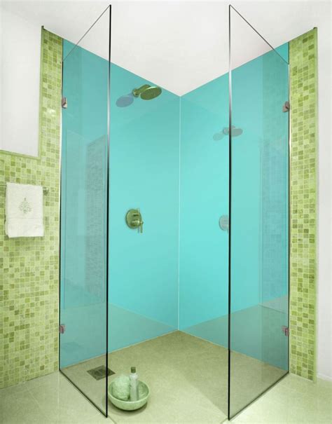 Aqua, aquamarine coloured acrylic shower wall panels | Shower panels, Shower wall panels, Shower ...