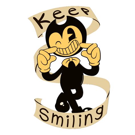 Bendy Keep Smiling | Bendy and the ink machine, Stickers, Stickers stickers