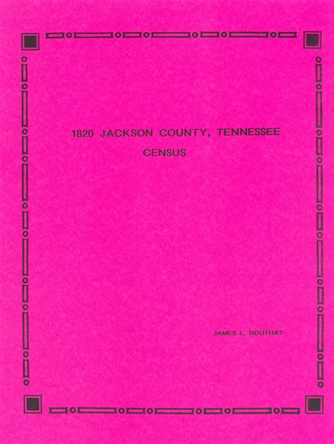 Jackson County, Tennessee 1820 Census - Southern Genealogy Books