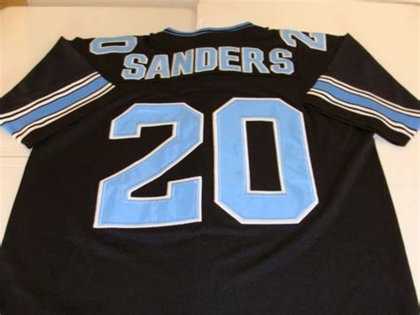 #20 BARRY SANDERS Detroit Lions NFL RB Black M&N Throwback Jersey ...