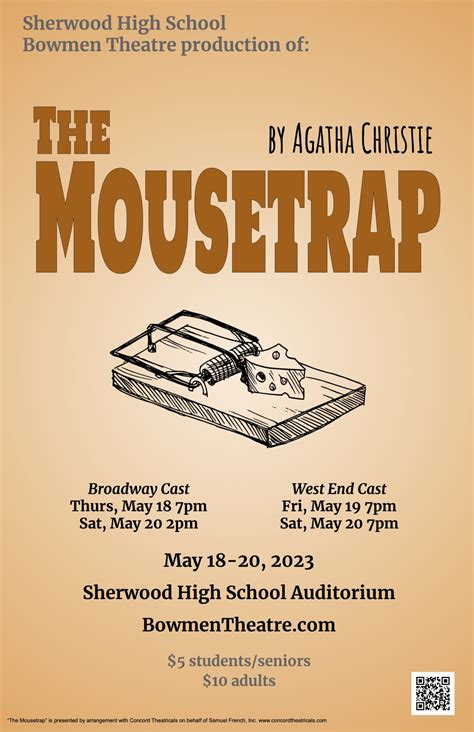 The Mousetrap 2023 Playbill – Sherwood High School Bowmen Theatre