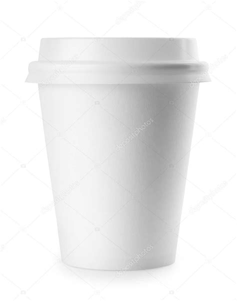 White paper cup with lid — Stock Photo © AlterPhoto #129636362