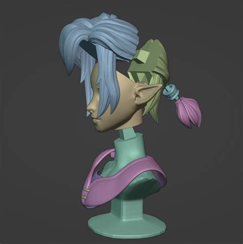 LINK BUST FROM ZELDA BOTW 3D model 3D printable | CGTrader