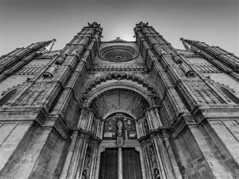 Free Images : black and white, building, old, line, ancient, landmark, facade, church, cathedral ...