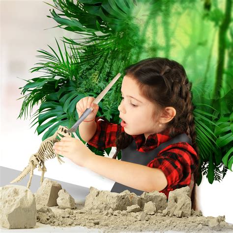 DIY Dinosaur Excavation Kit - Dino Fossil Kit - Dig Up Dinosaurs Bones of T Rex and Stegosaurus ...