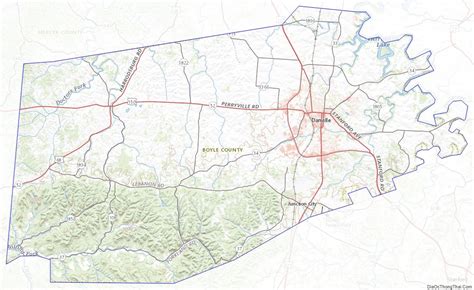 Map of Boyle County, Kentucky - Thong Thai Real