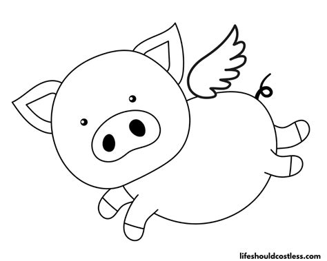 Pig Coloring Pages (free PDF prints) - Life Should Cost Less