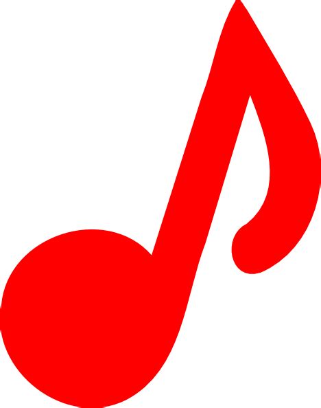 Red Music Note Clip Art at Clker.com - vector clip art online, royalty free & public domain