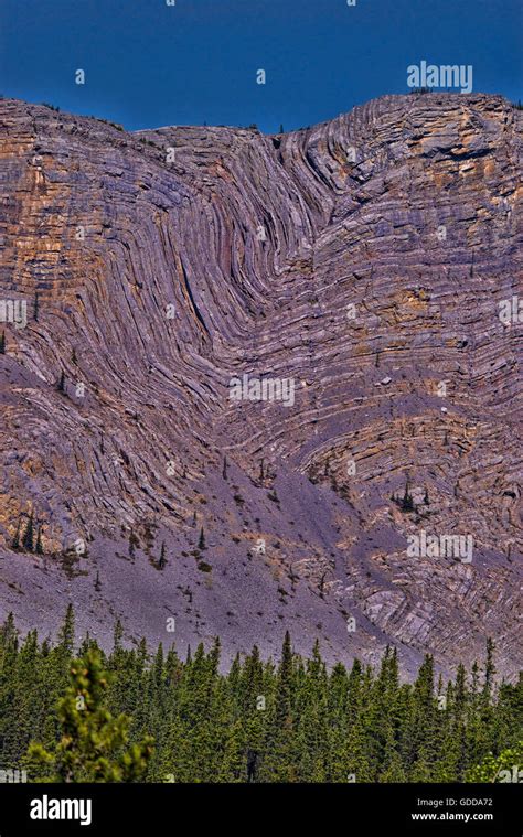 anticline geologic formation along alaska highway,yukon,canada Stock Photo - Alamy