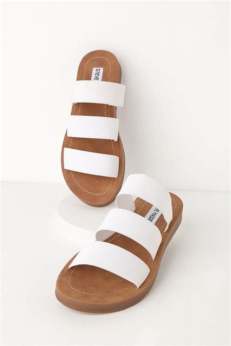 Steve Madden Sandals | Womens sandals, White slides sandals, Steve madden sandals