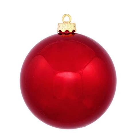 Northlight Shatterproof Shiny Red Hot Christmas Ball Ornament-31755765 - The Home Depot