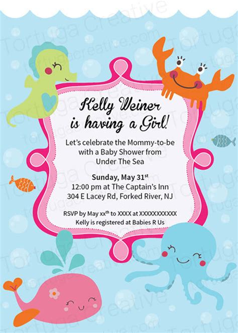 Under the Sea Baby Shower Invitation Customizable - Etsy