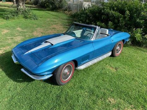 1967 CORVETTE CONVERTIBLE MARINA BLUE WHITE INTERIOR 427/435hp BODY OFF RESTO - Classic ...