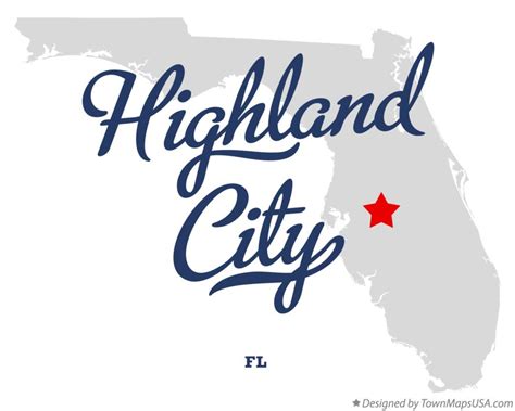 Map of Highland City, FL, Florida