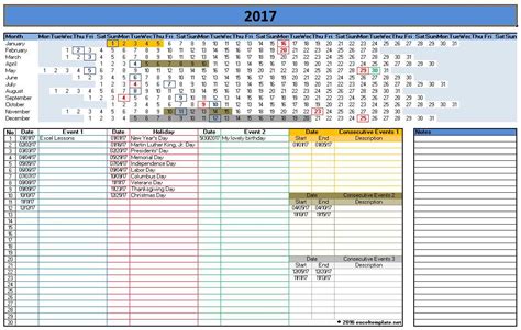 2017 Calendar Templates | Microsoft and Open Office Templates