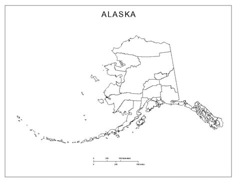 Alaska Blank Map - Printable Map Of Alaska | Printable Maps