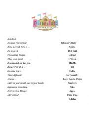 Advertising Slogans - ESL worksheet by crfesi