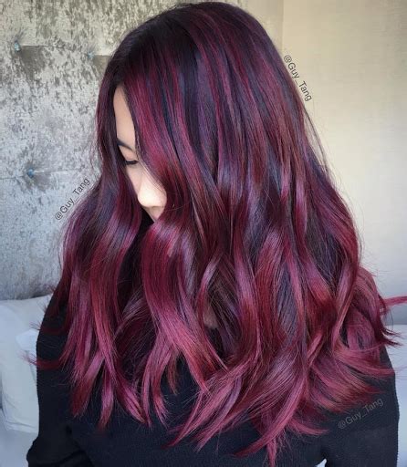 Cor de cabelo Marsala/Borgonha. ~ Be Unique | Cores de cabelo, Tons de ...