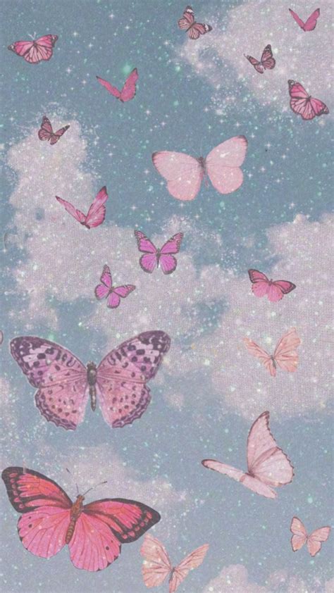 Cute Aesthetic Pink Butterfly Wallpapers - Wallpaper Cave