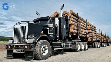 THE MOST AWESOME KENWORTH TRUCKS YOU NEED TO SEE 2 Logging Truck Fleet - YouTube