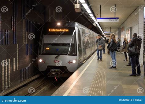 Rotterdam metro editorial stock photo. Image of platform - 51302318