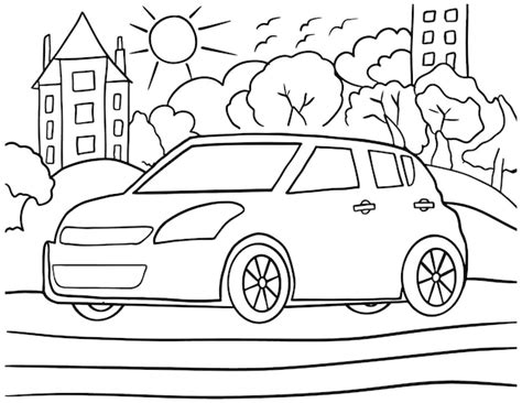 Cars Drawings Coloring For Kids