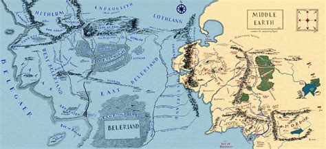 The Hobbit Map Of Middle Earth