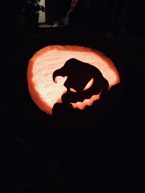 Oogie boogie man pumpkin carving. The nightmare before Christmas