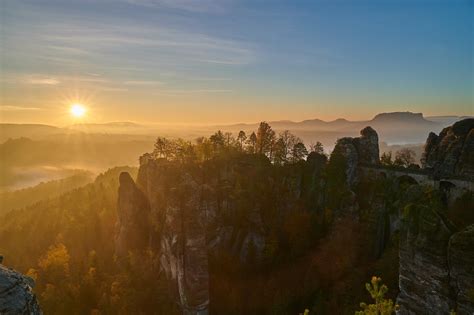 The classical view: Sunrise over Bastei rock | During my 3 d… | Flickr