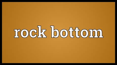 Rock bottom Meaning - YouTube