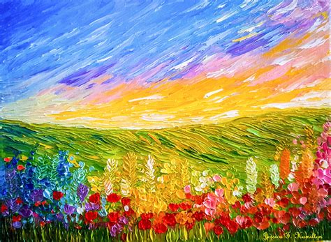 Field of Flowers, Oils, 9x13in : r/painting