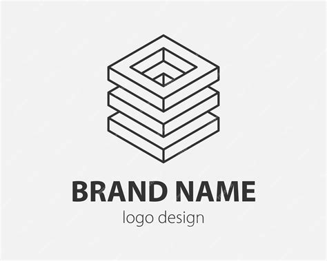 Premium Vector | Block Logo abstract design Technology communication ...