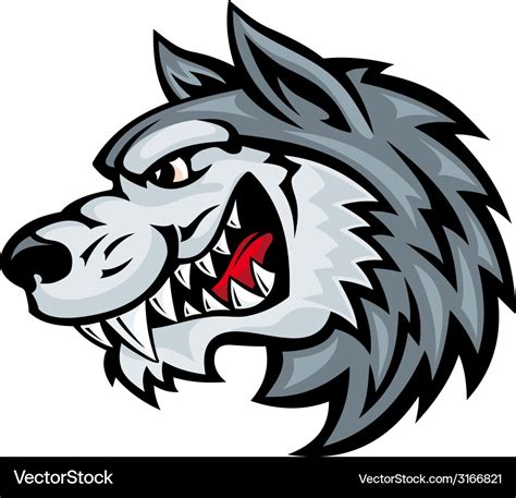 Angry wolf Royalty Free Vector Image - VectorStock