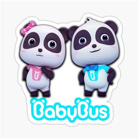 "Kiki and Miumiu Panda, BabyBus Clothing" Sticker for Sale by ...