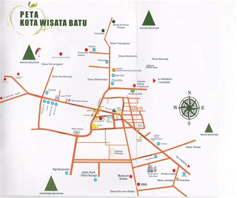 Peta Objek Wisata Di Kota Batu | Tempat Wisata Indonesia