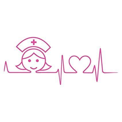 Nurse Heart Beat electrocardiogram decal | Etsy | Nurse, In a heartbeat ...