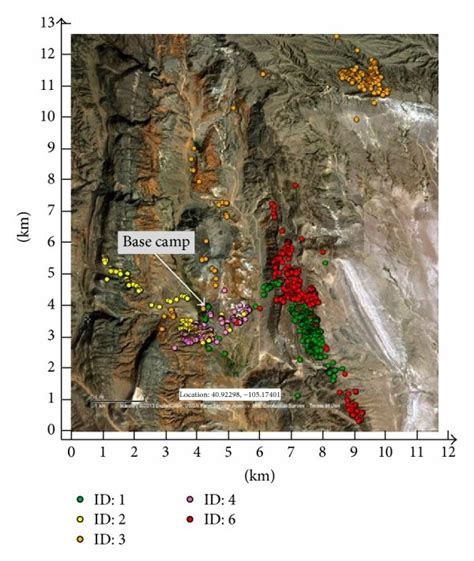 GPS tracking of five collected collars on map. | Download Scientific Diagram