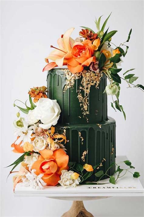 59 Gorgeous Green Wedding Cakes To Make A Statement - Weddingomania