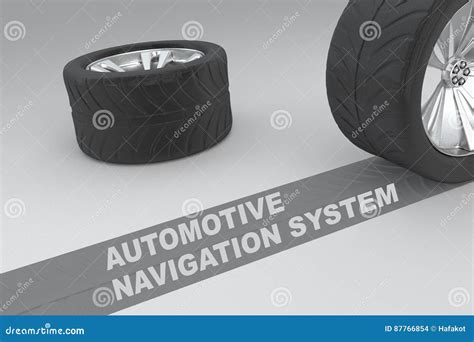 Automotive Navigation System Concept Stock Illustration - Illustration ...